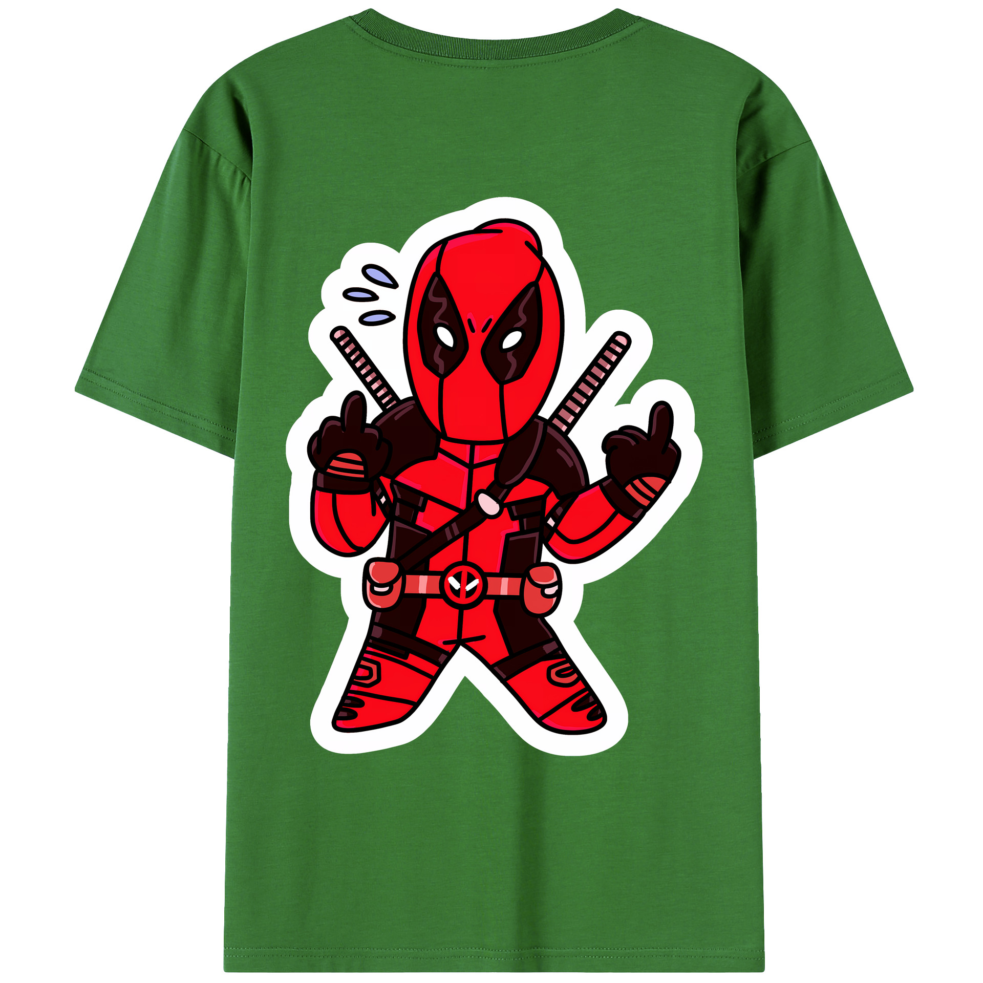（画像用） Deadpool デッドプール レディース半袖Tシャツ(バックプリント)